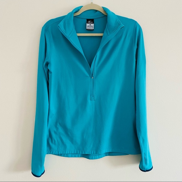 Nike Pro HyperWarm Dri Fit Half Zip Pullover Top - Picture 8 of 11